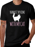 Namastay Home With My Cat T-Shirt