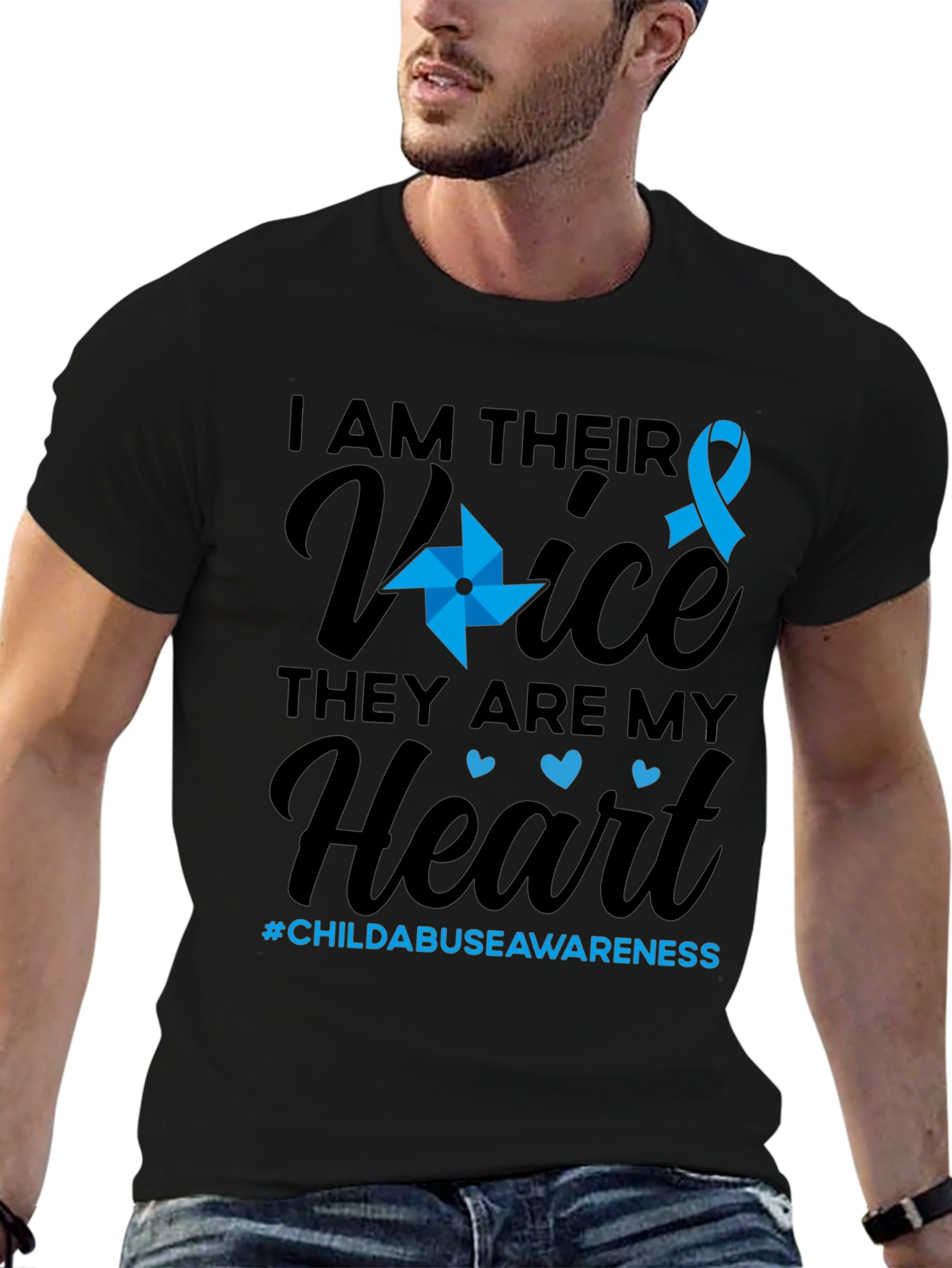 Child Abuse Awareness T-Shirt - I Am Their Voice