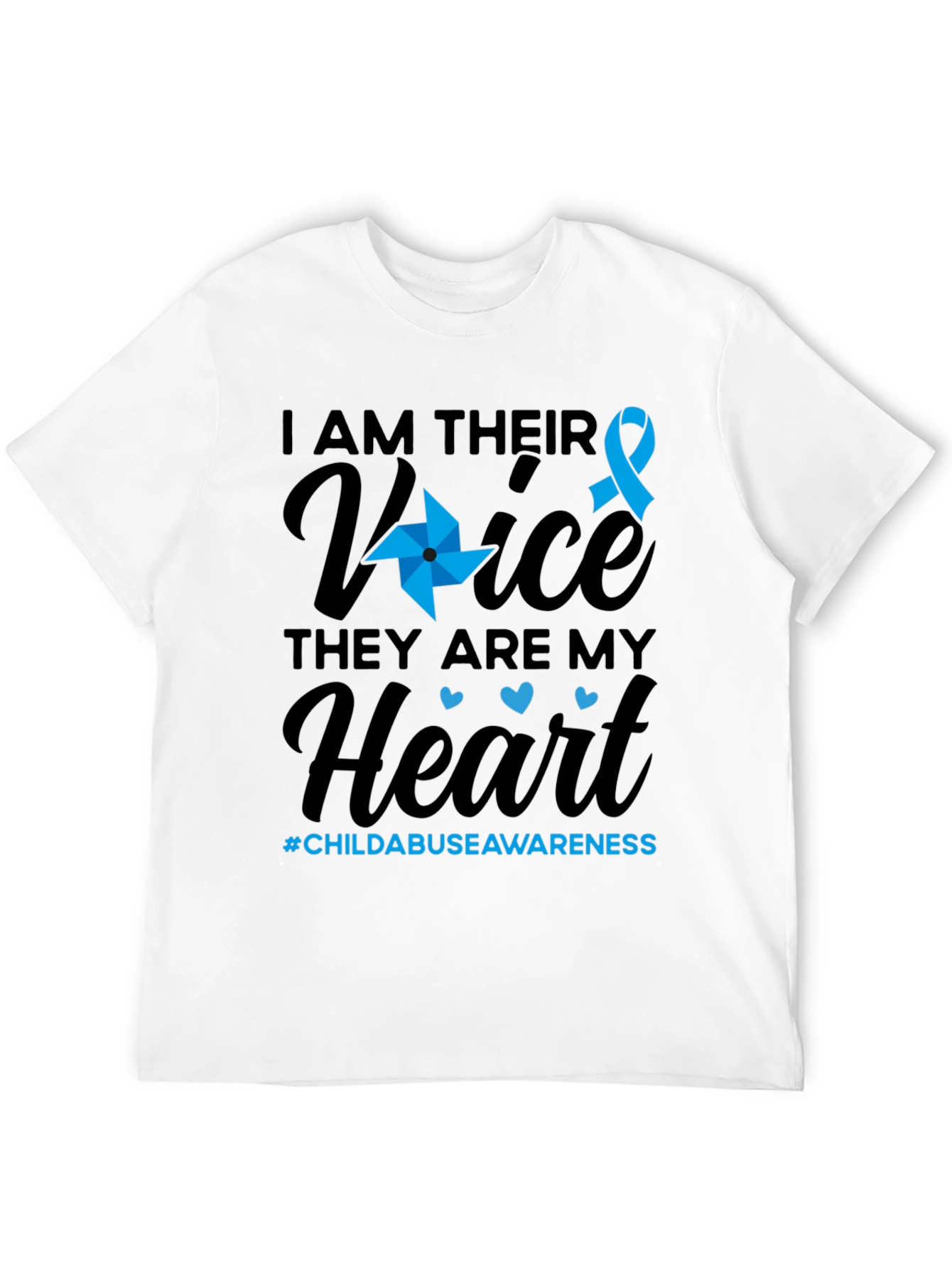 Child Abuse Awareness T-Shirt - I Am Their Voice
