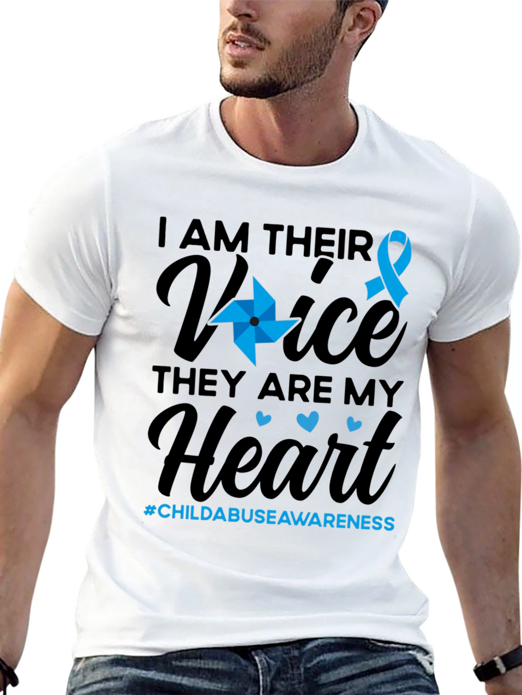 Child Abuse Awareness T-Shirt - I Am Their Voice