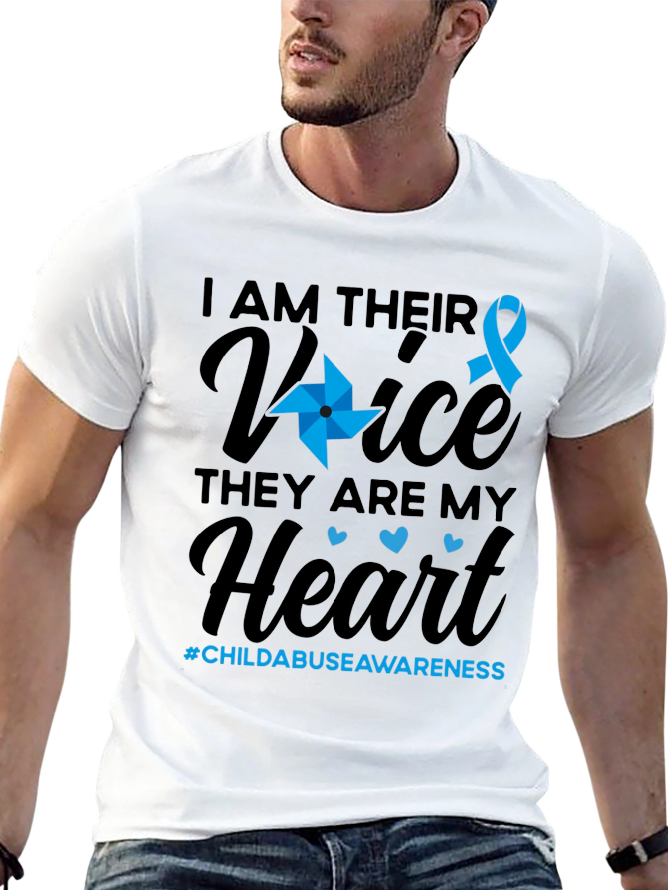 Child Abuse Awareness T-Shirt - I Am Their Voice