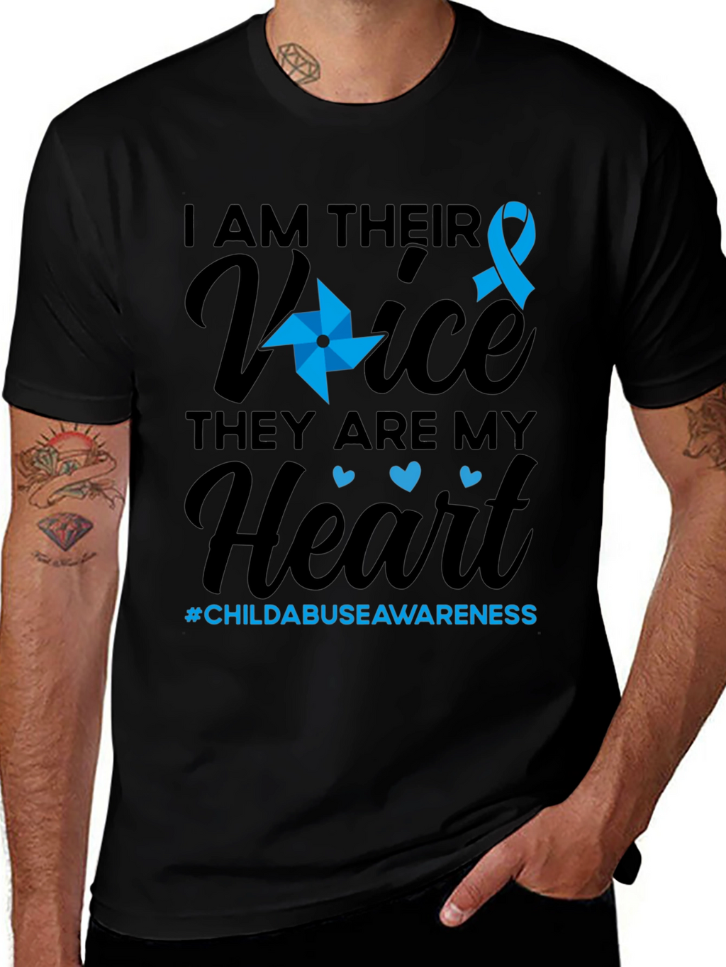 Child Abuse Awareness T-Shirt - I Am Their Voice