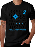 Child Abuse Awareness T-Shirt - I Am Their Voice