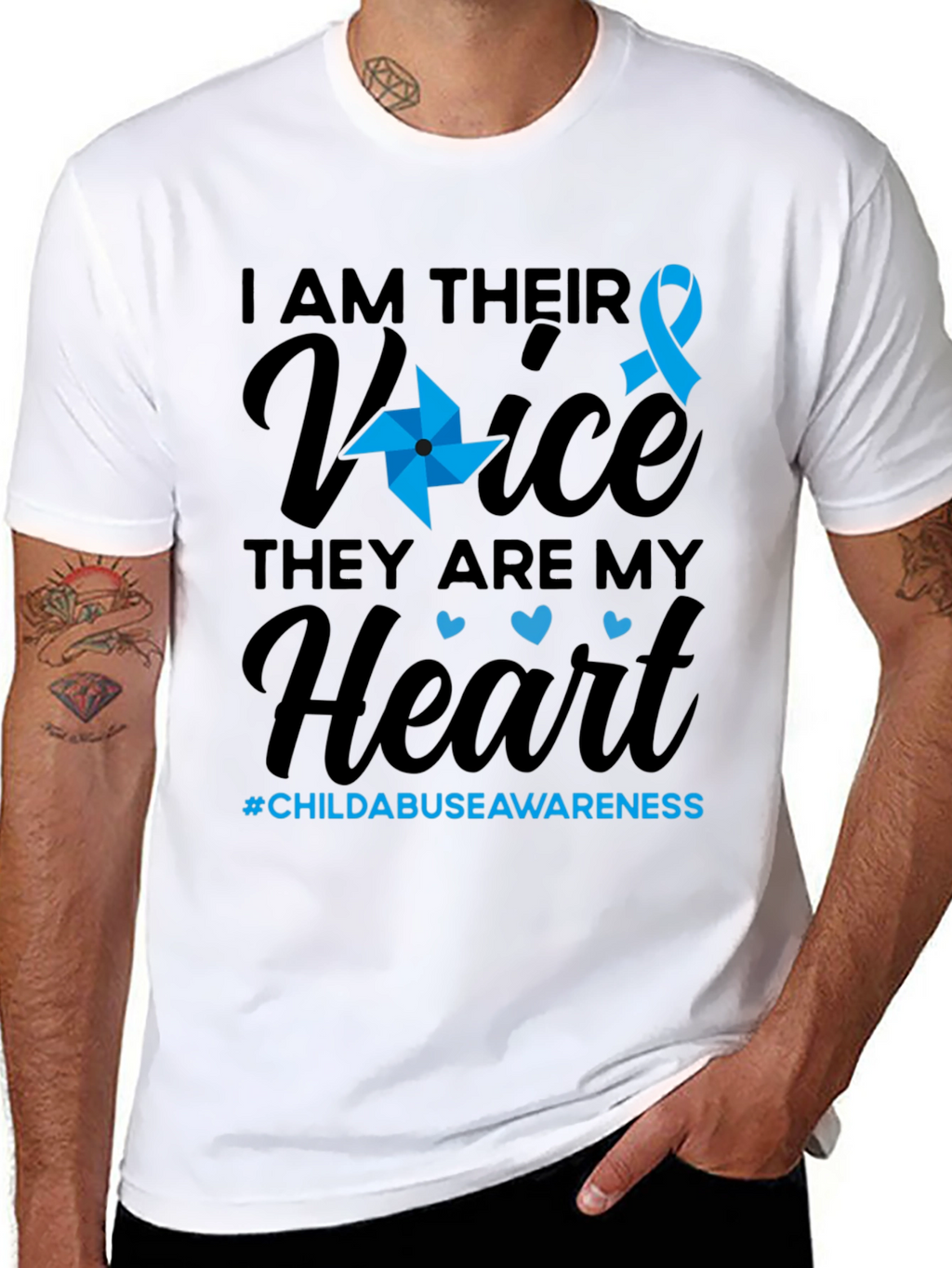 Child Abuse Awareness T-Shirt - I Am Their Voice