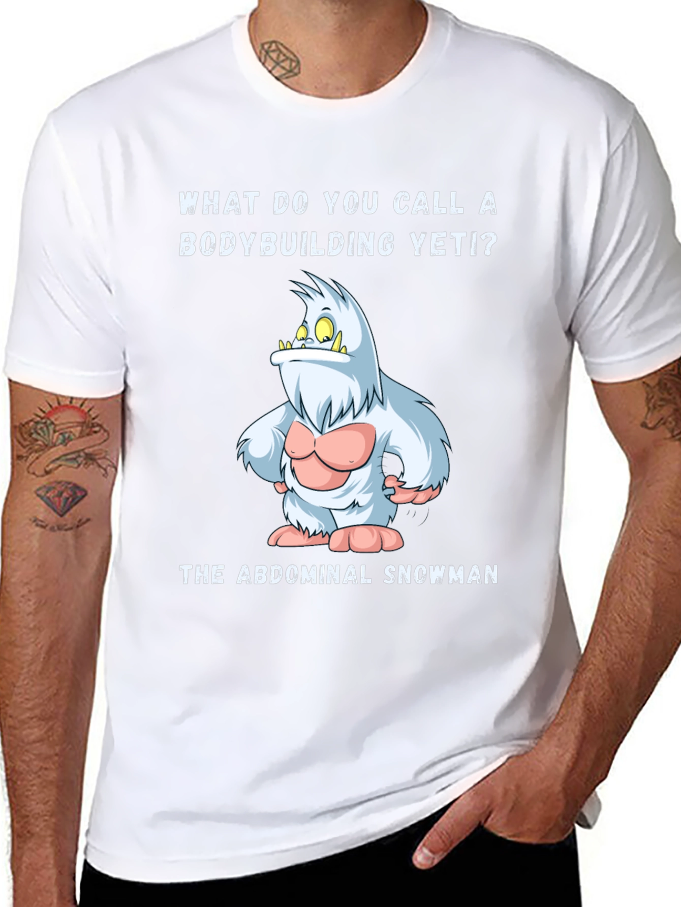 Abdominal Snowman T-Shirt - Funny Yeti Gym Tee