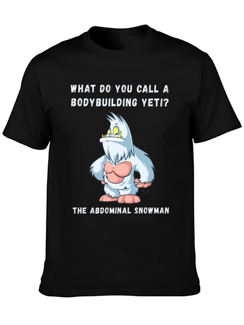Abdominal Snowman T-Shirt - Funny Yeti Gym Tee