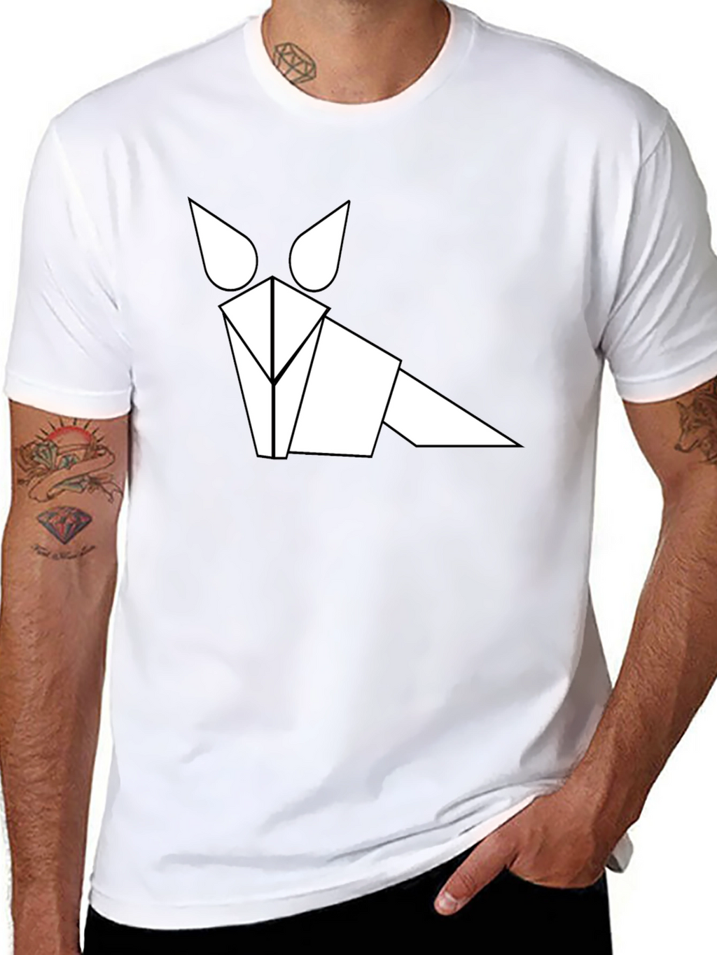 Abstract Geometric Fox T-Shirt