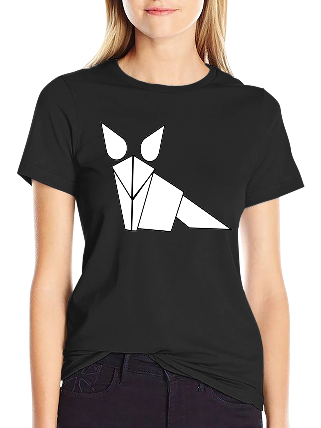 Abstract Geometric Fox T-Shirt