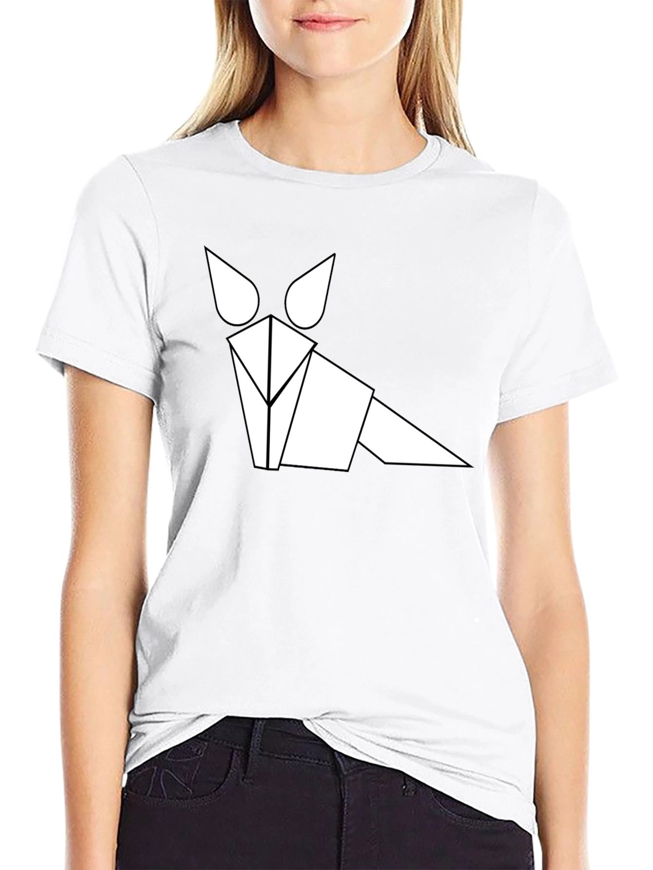 Abstract Geometric Fox T-Shirt
