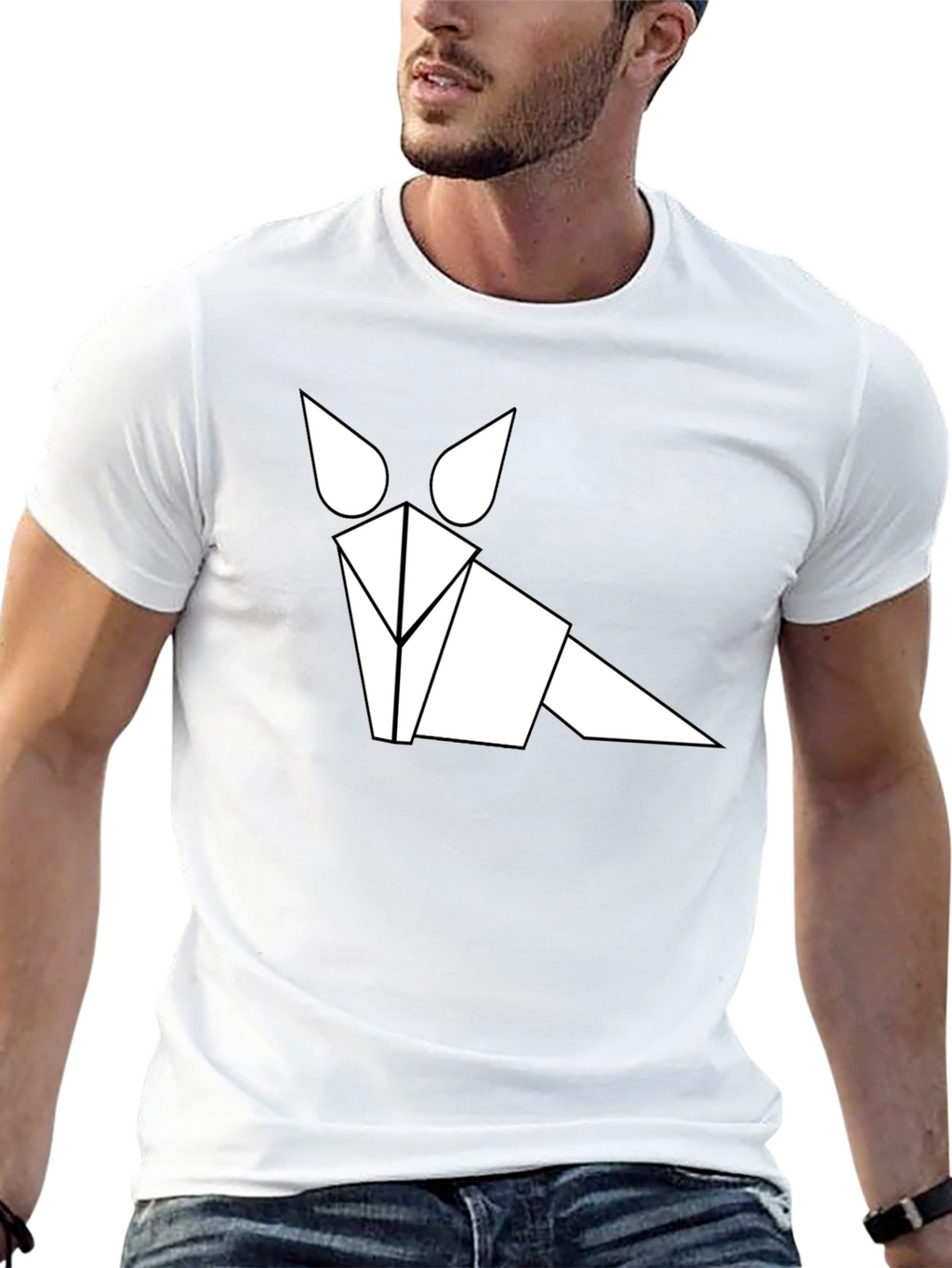Abstract Geometric Fox T-Shirt