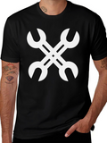Wrench Cross Black Graphic Tee