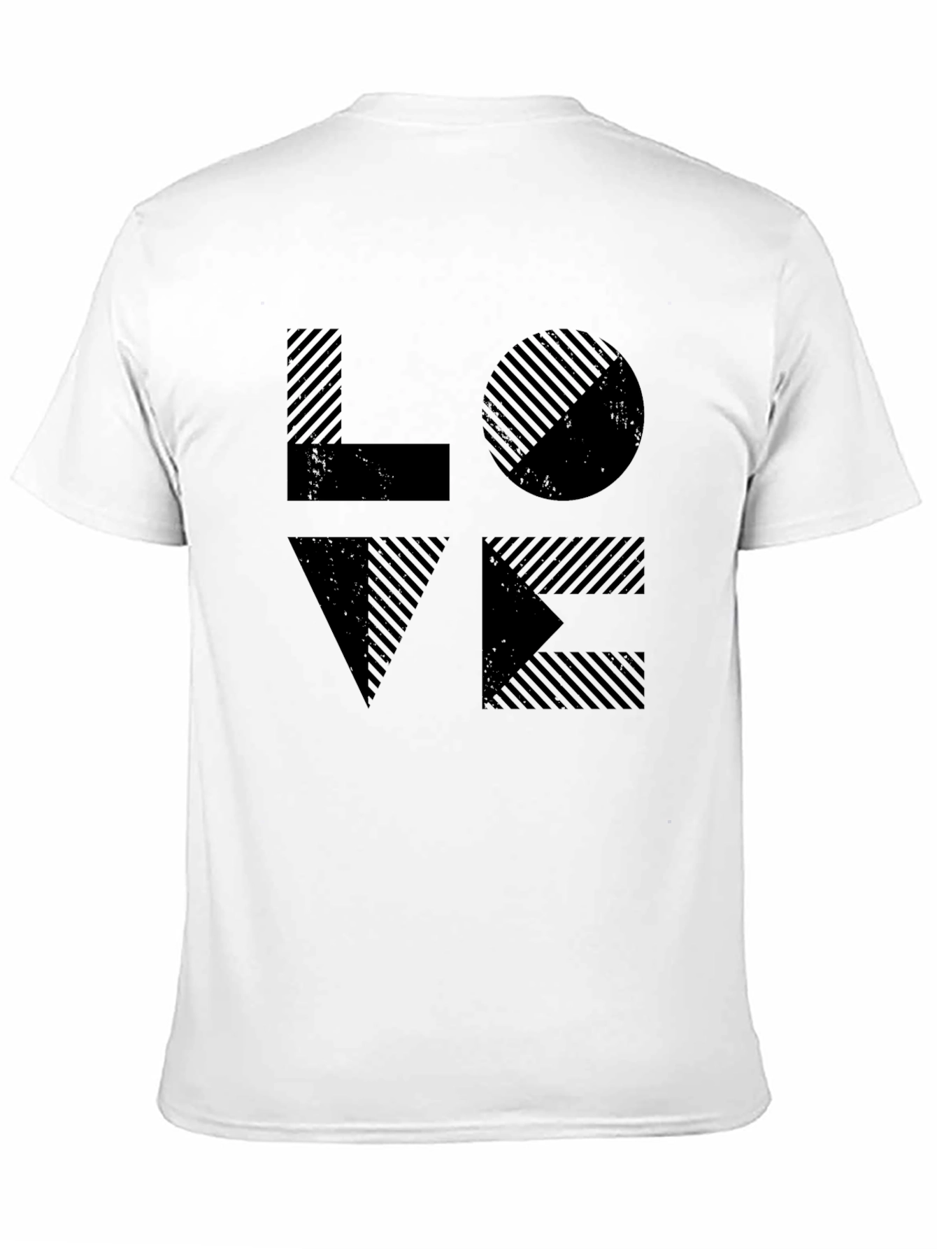 LOVE Graphic Tee - Striped Design