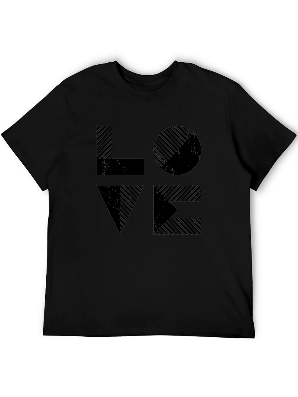 LOVE Graphic Tee - Striped Design