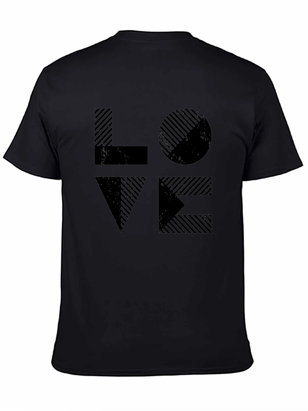 LOVE Graphic Tee - Striped Design