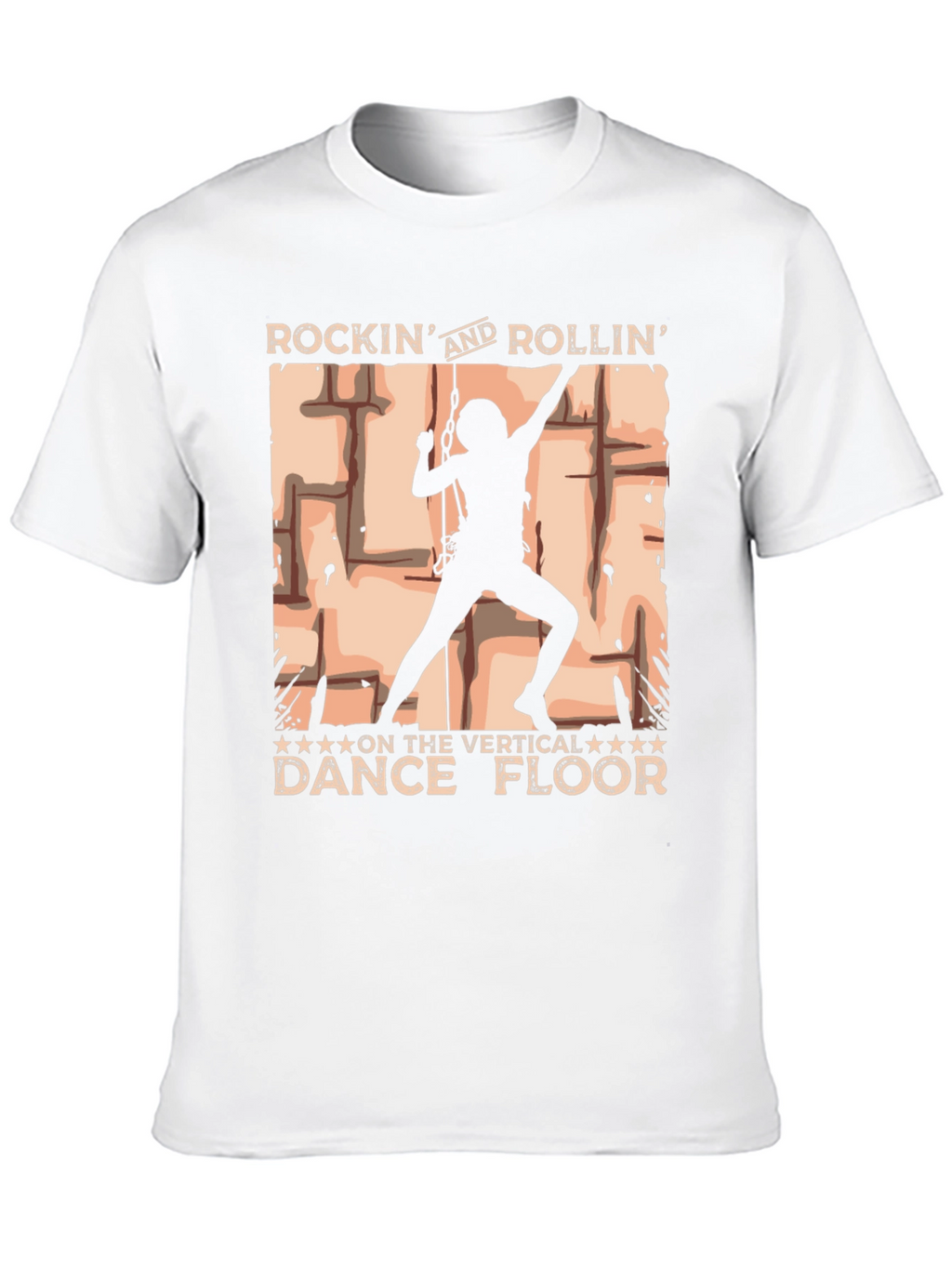 Rockin Rollin Vertical Dance Floor Black T-Shirt
