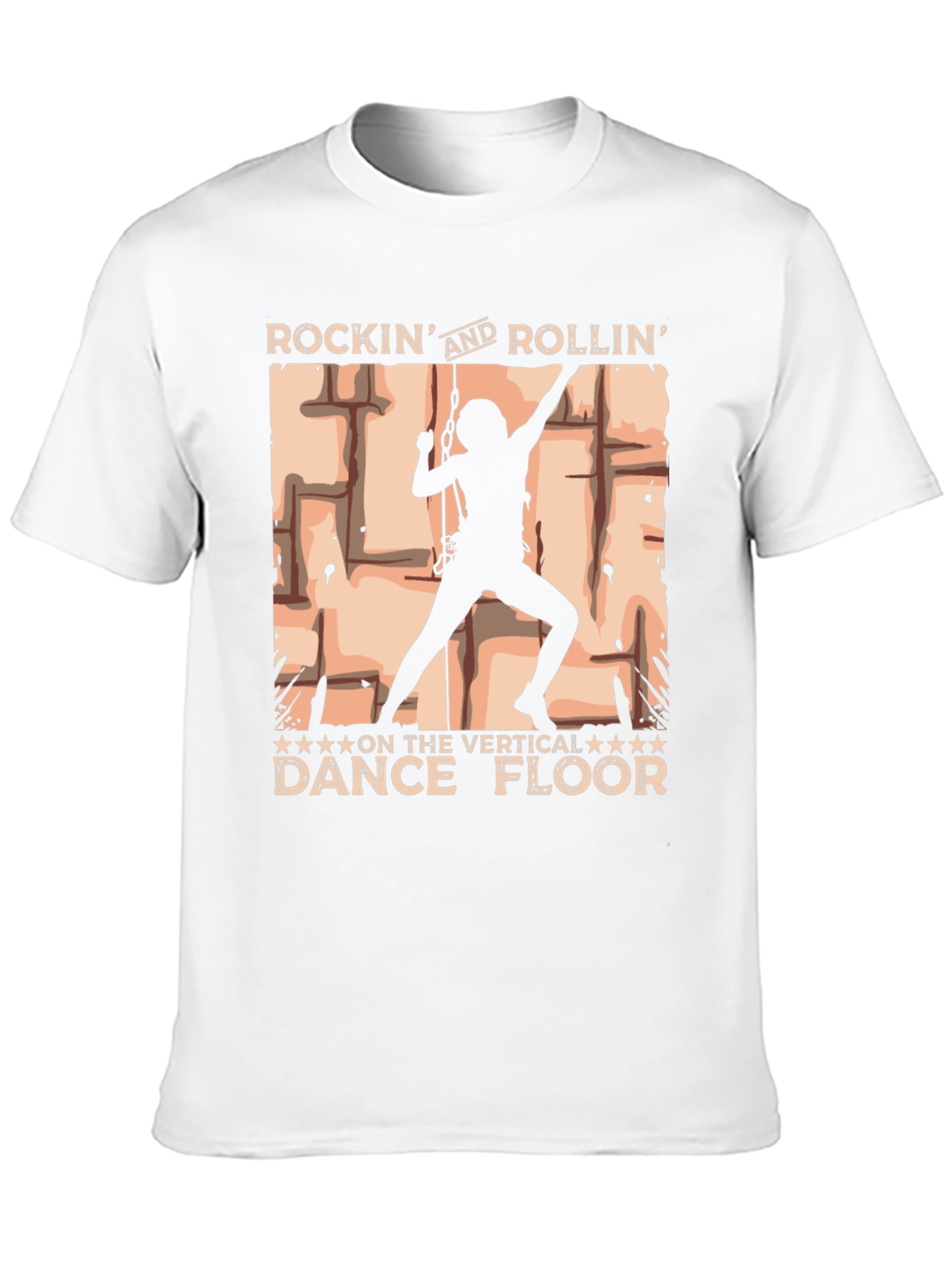 Rockin Rollin Vertical Dance Floor Black T-Shirt