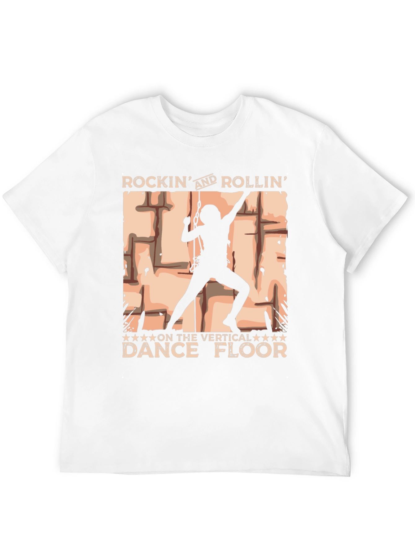 Rockin Rollin Vertical Dance Floor Black T-Shirt
