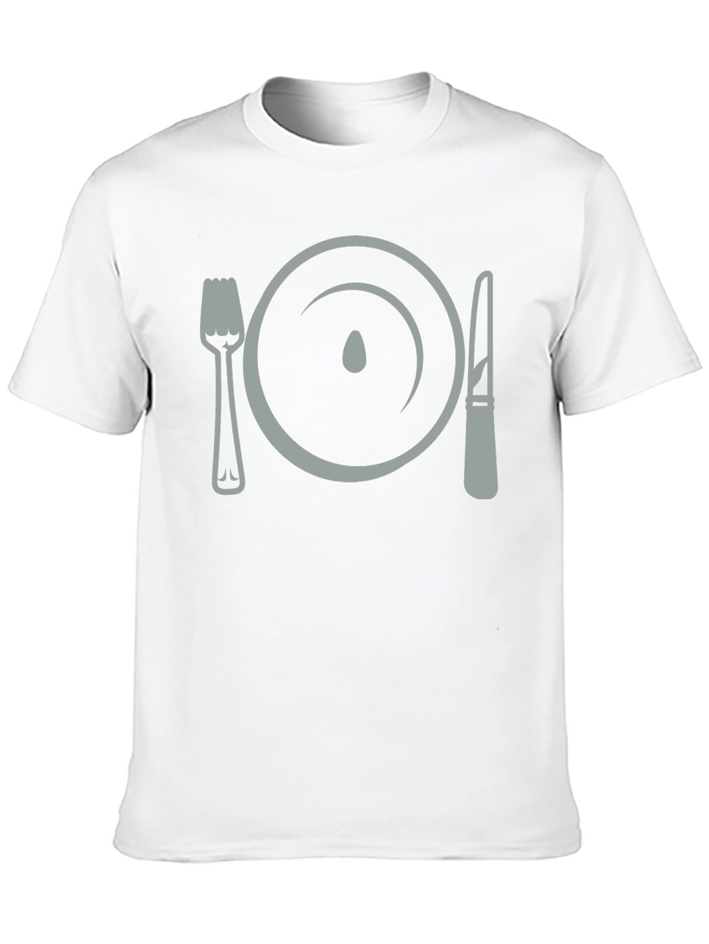 Dinner Plate Fork Knife Funny Graphic T-Shirt