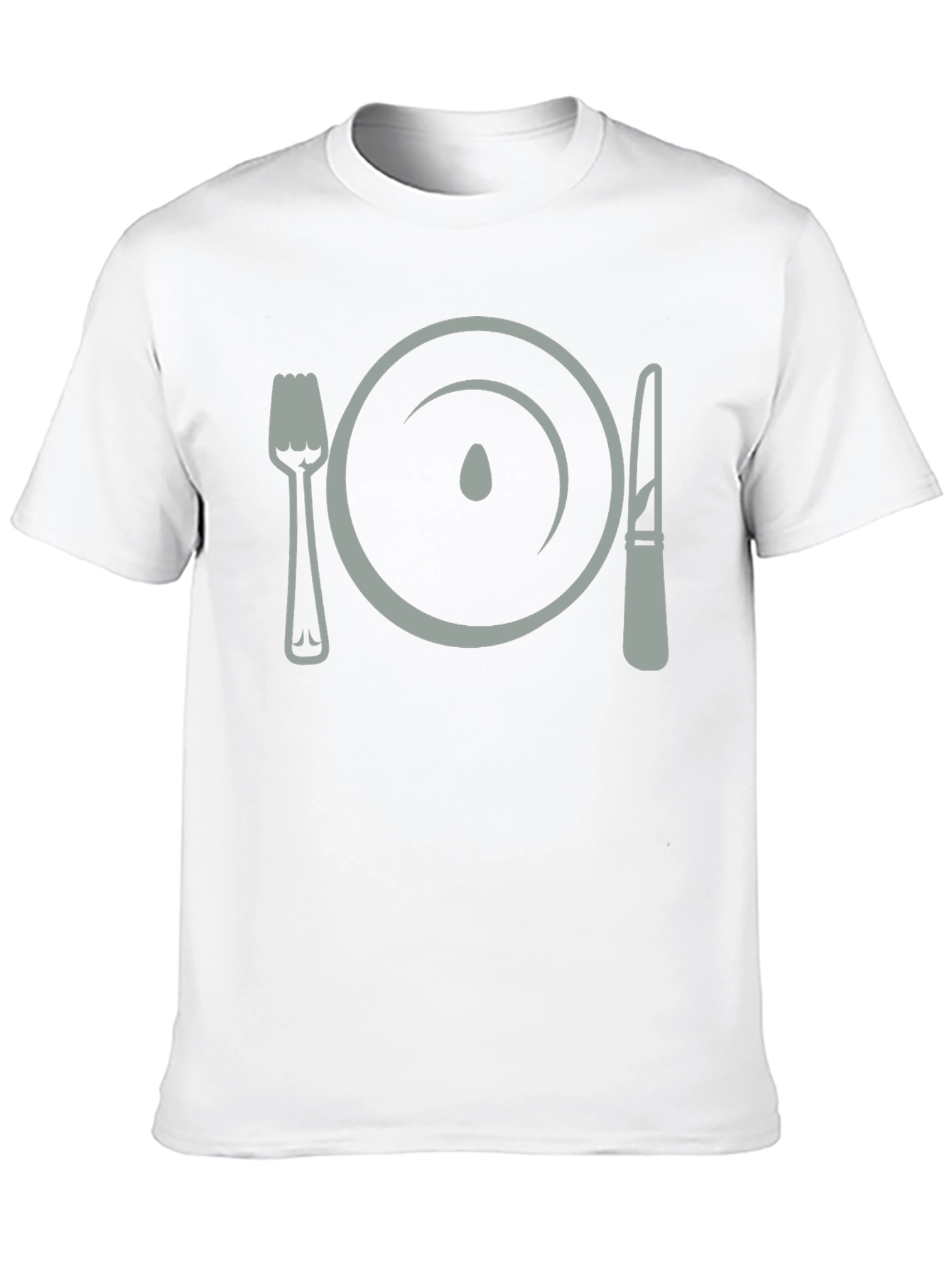 Dinner Plate Fork Knife Funny Graphic T-Shirt