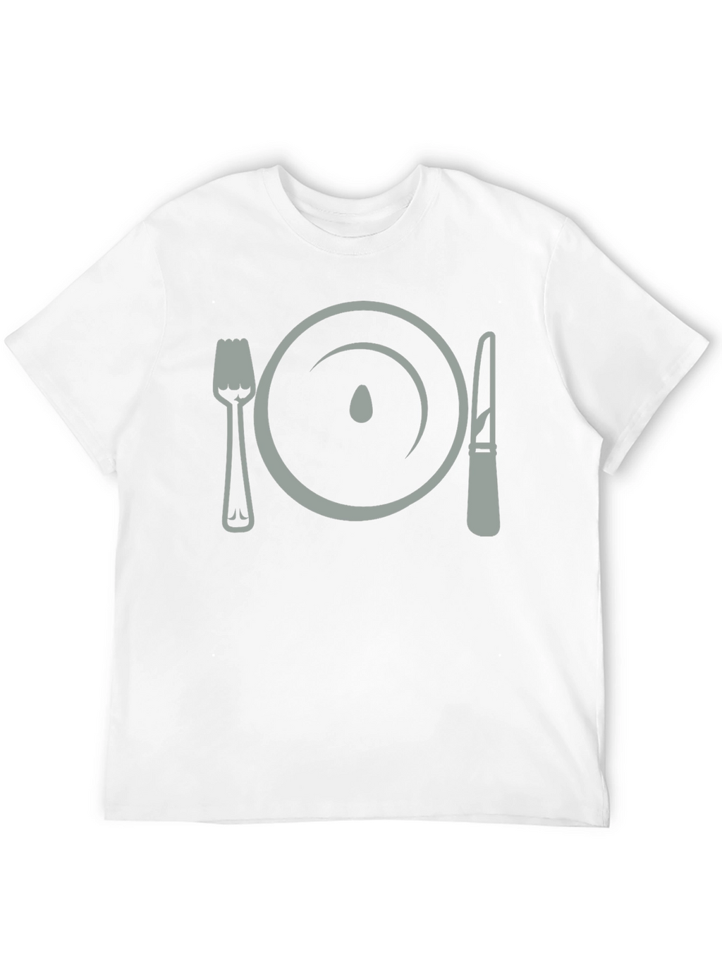 Dinner Plate Fork Knife Funny Graphic T-Shirt