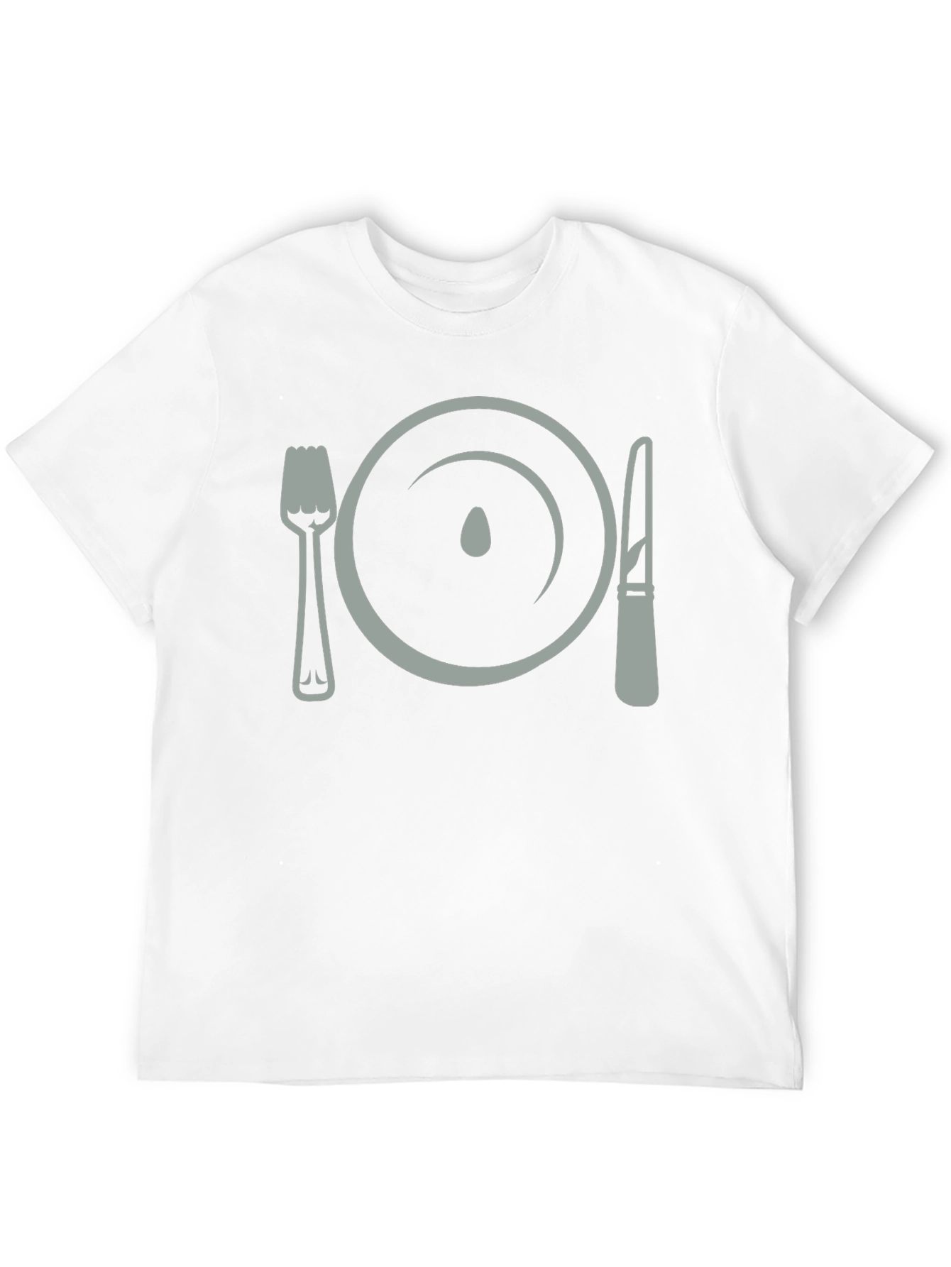 Dinner Plate Fork Knife Funny Graphic T-Shirt