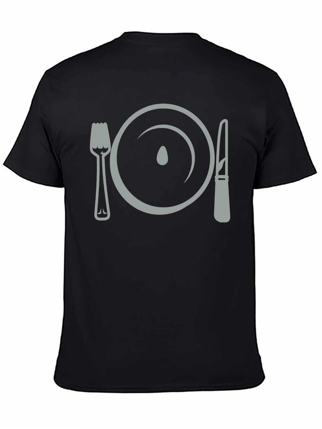 Dinner Plate Fork Knife Funny Graphic T-Shirt