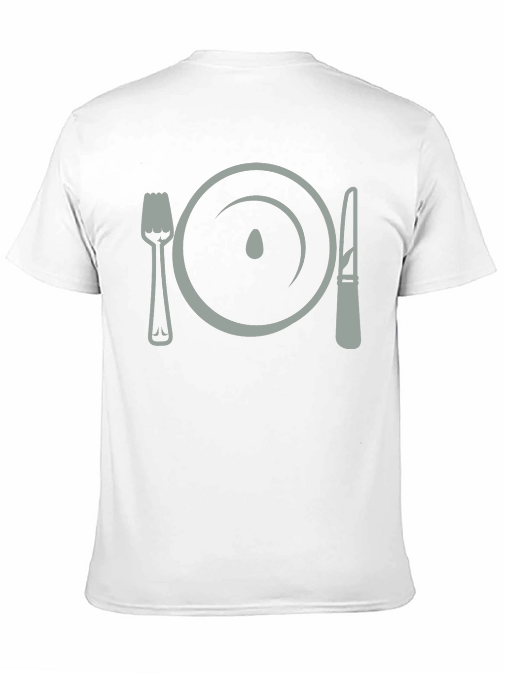 Dinner Plate Fork Knife Funny Graphic T-Shirt