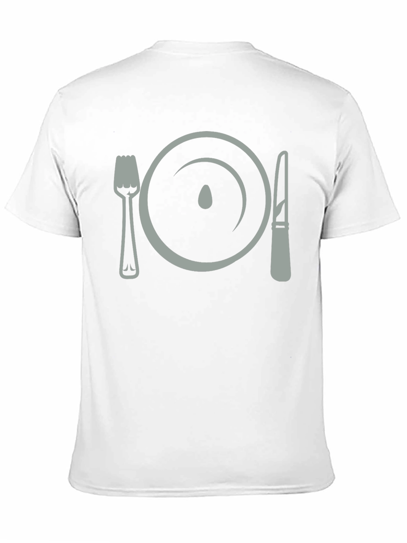 Dinner Plate Fork Knife Funny Graphic T-Shirt