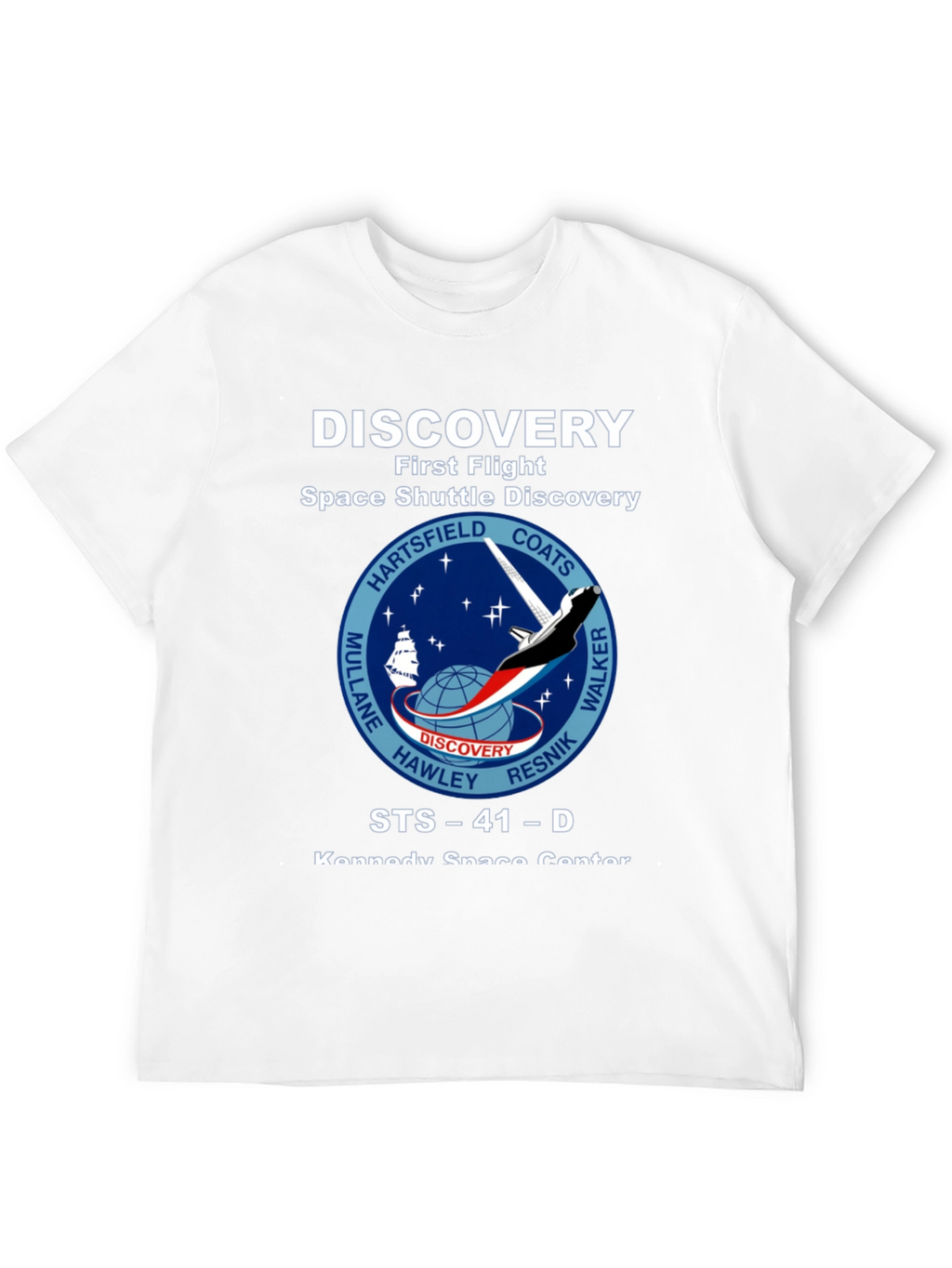 Discovery Space Shuttle First Flight Graphic T-Shirt