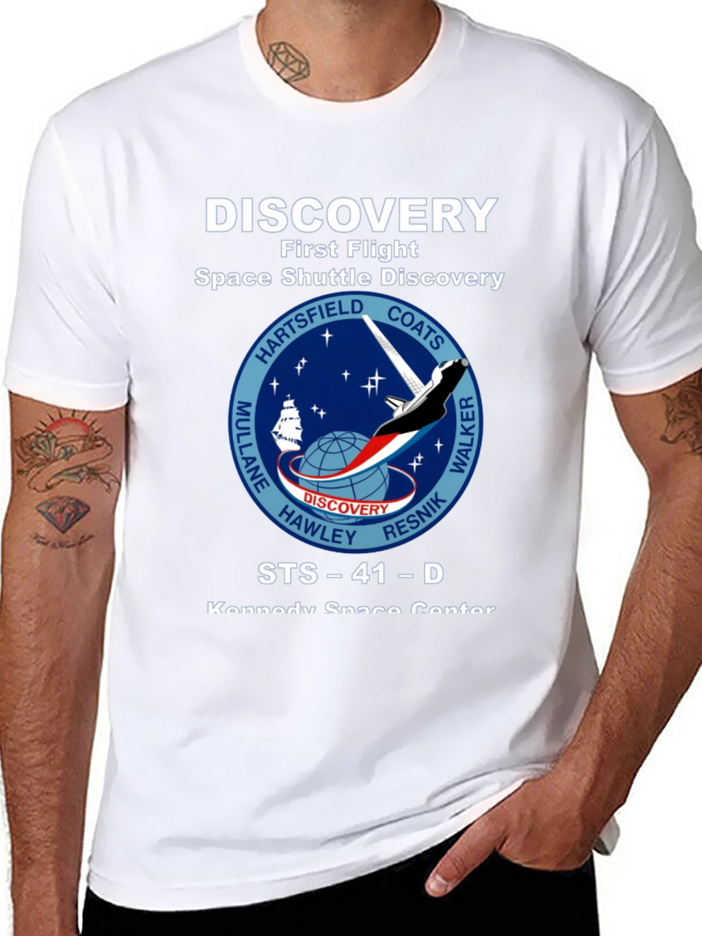 Discovery Space Shuttle First Flight Graphic T-Shirt