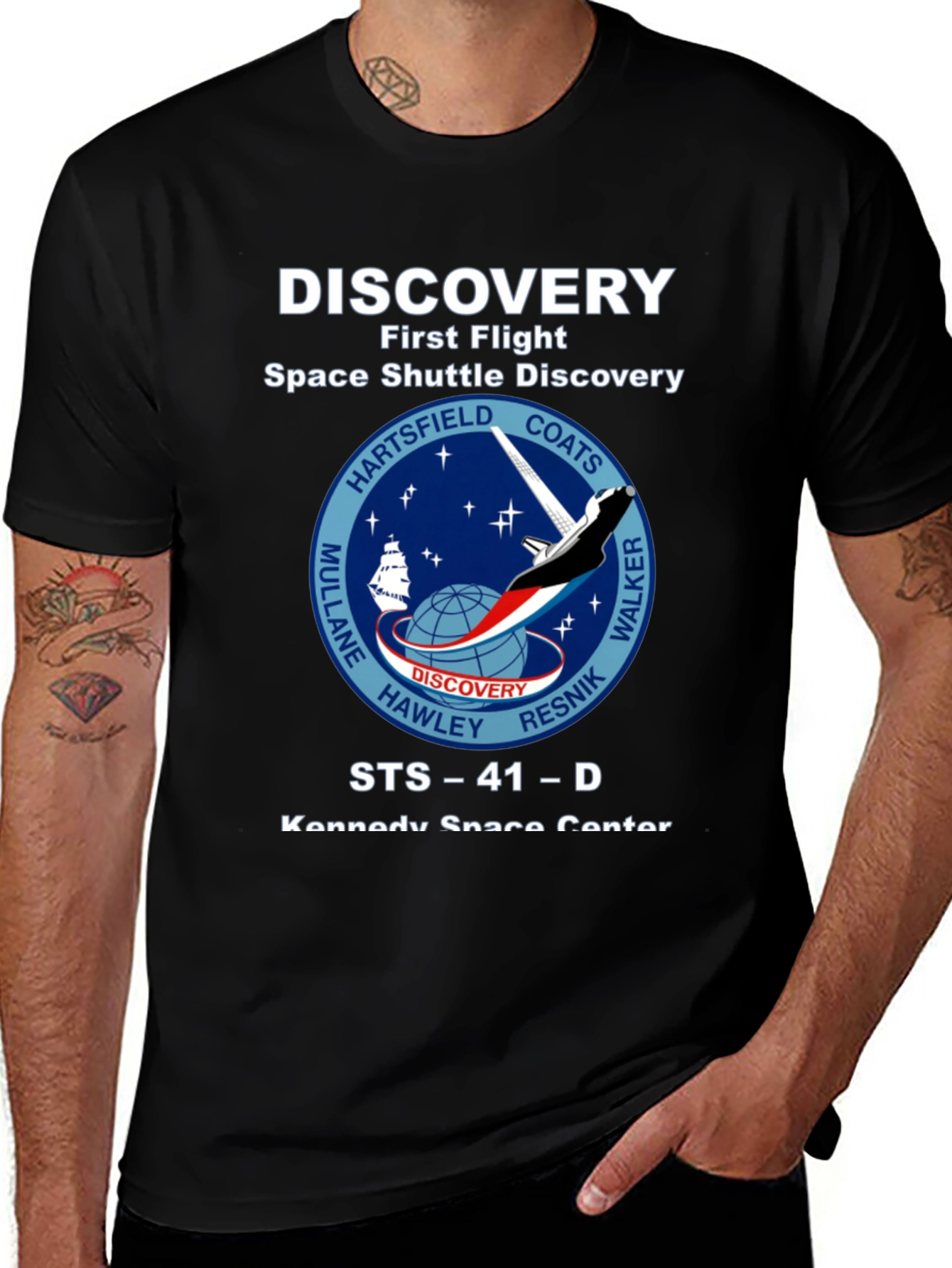 Discovery Space Shuttle First Flight Graphic T-Shirt