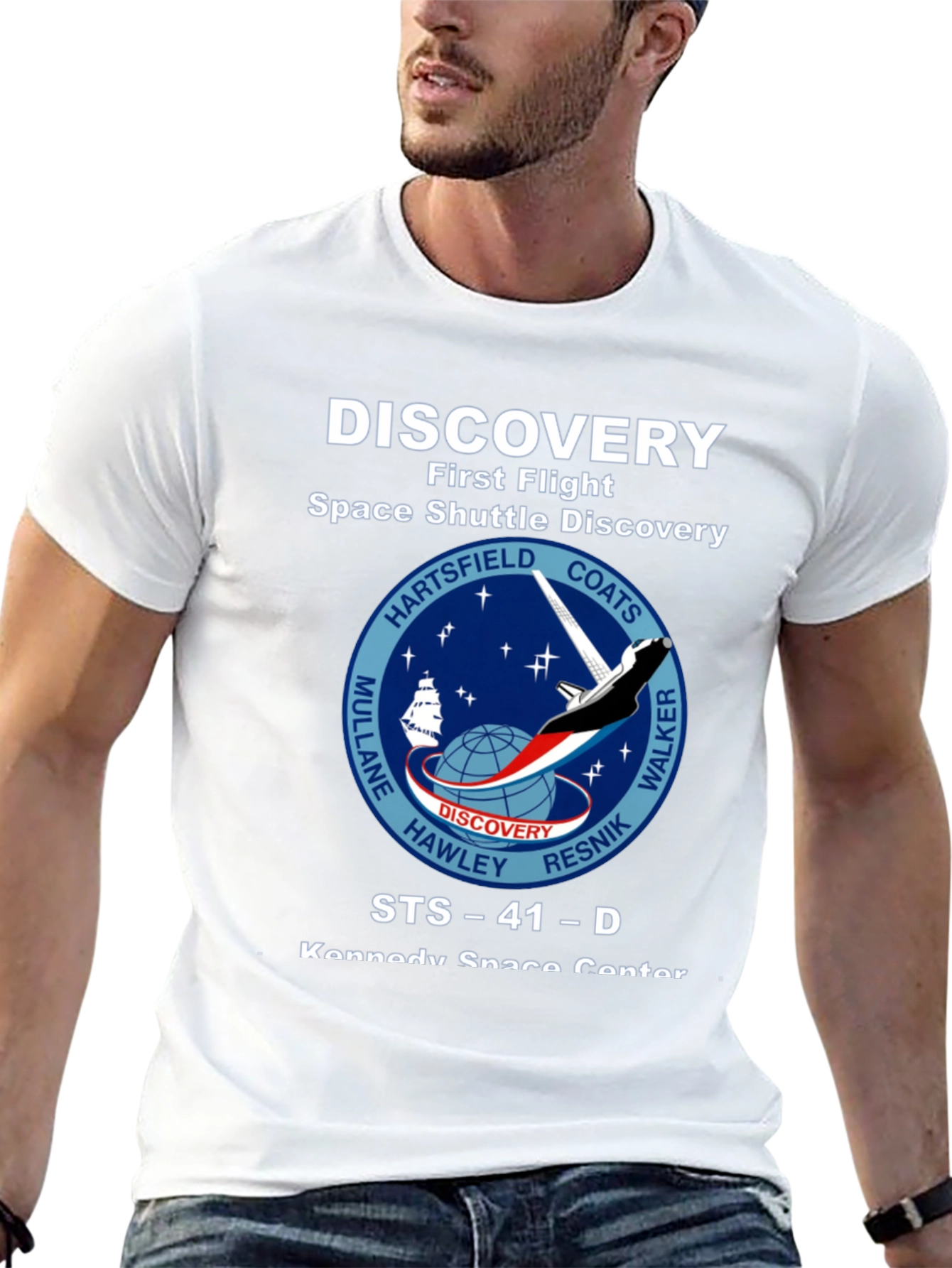 Discovery Space Shuttle First Flight Graphic T-Shirt