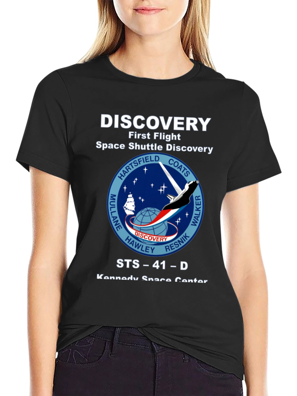 Discovery Space Shuttle First Flight Graphic T-Shirt