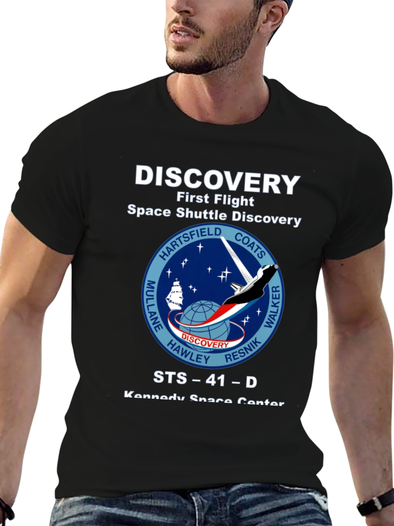 Discovery Space Shuttle First Flight Graphic T-Shirt