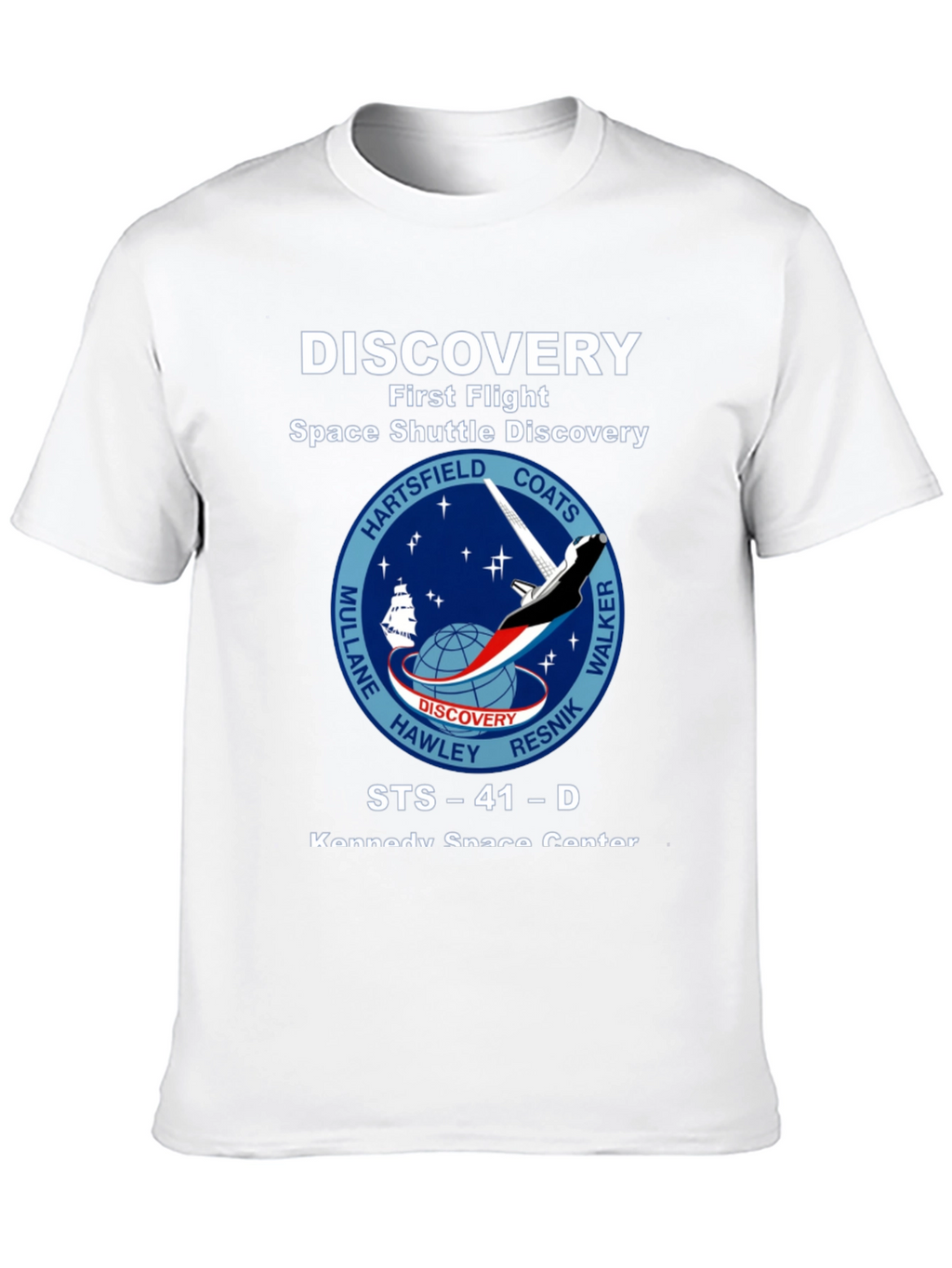 Discovery Space Shuttle First Flight Graphic T-Shirt