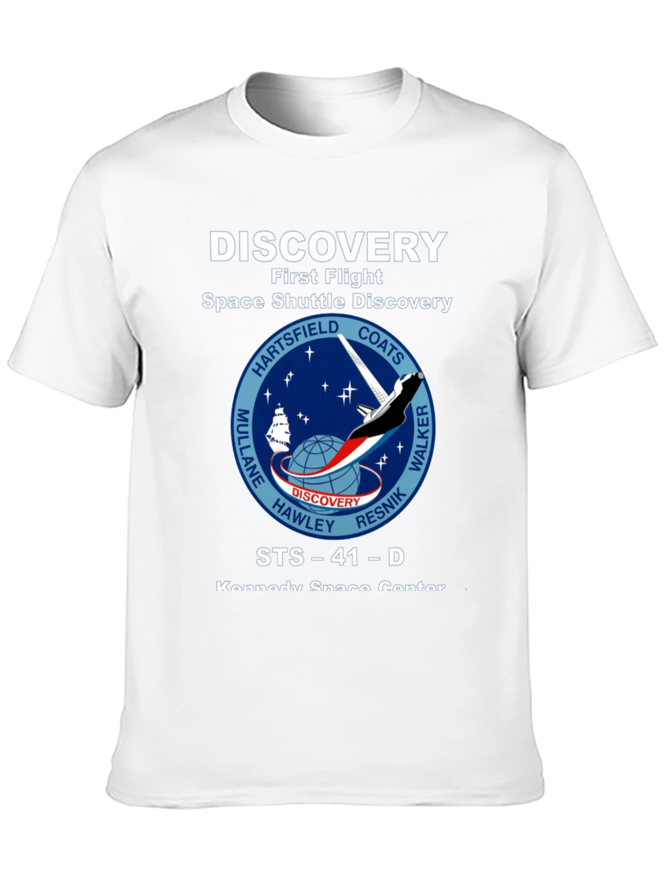 Discovery Space Shuttle First Flight Graphic T-Shirt