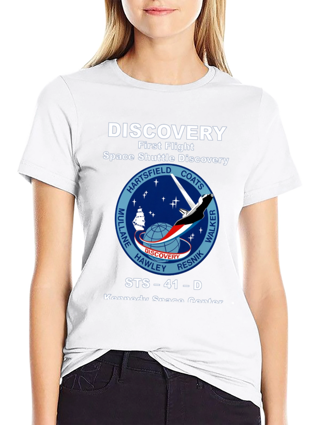 Discovery Space Shuttle First Flight Graphic T-Shirt