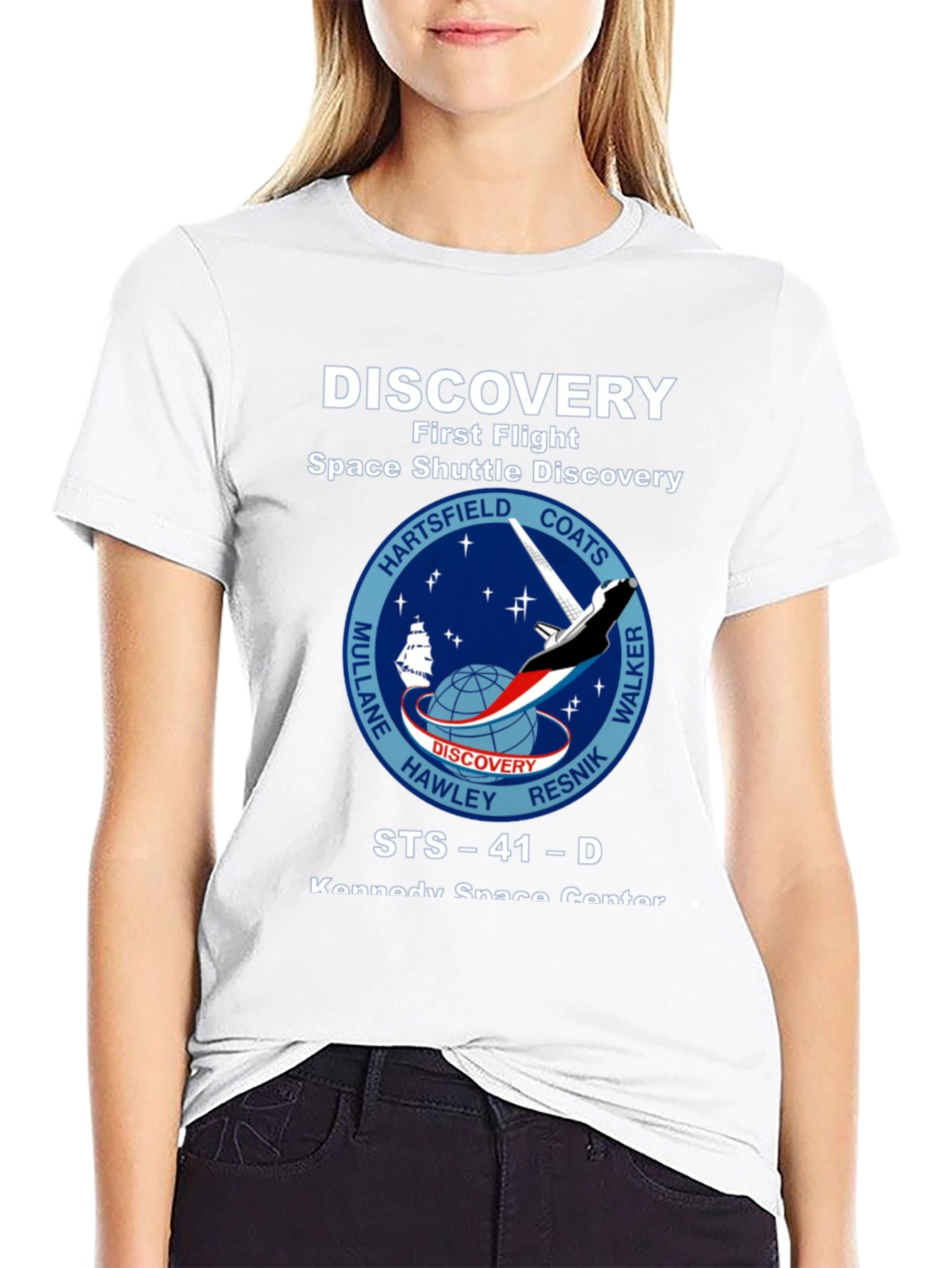 Discovery Space Shuttle First Flight Graphic T-Shirt