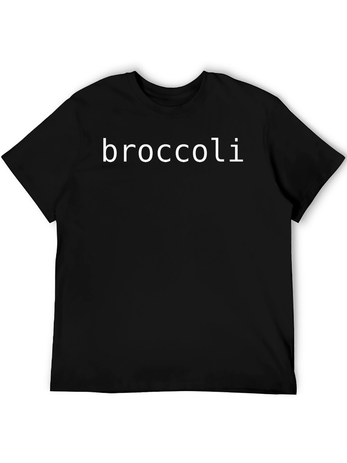 Broccoli Graphic Tee - Black Cotton T-Shirt