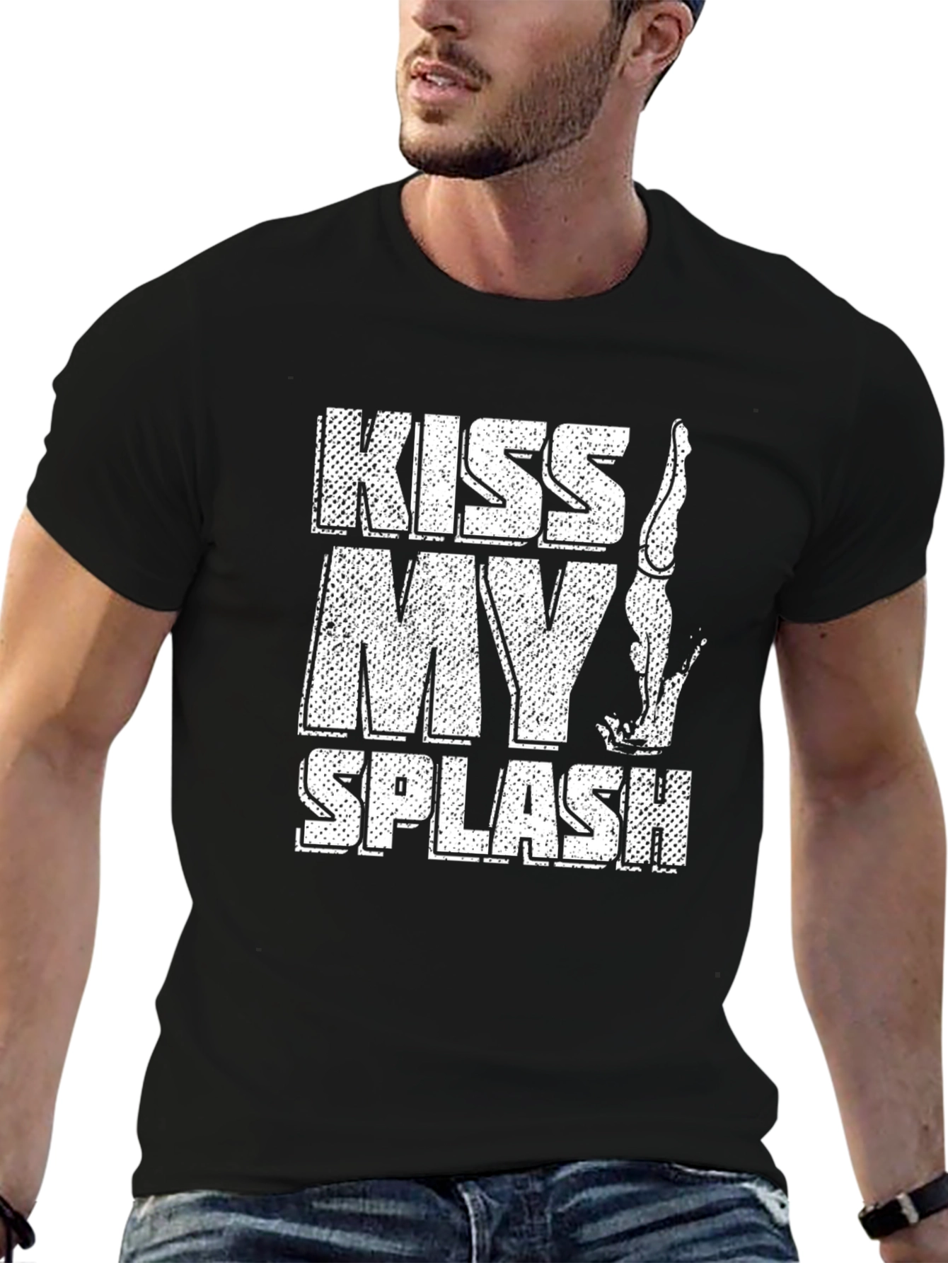 Kiss My Splash Diver Black T-Shirt