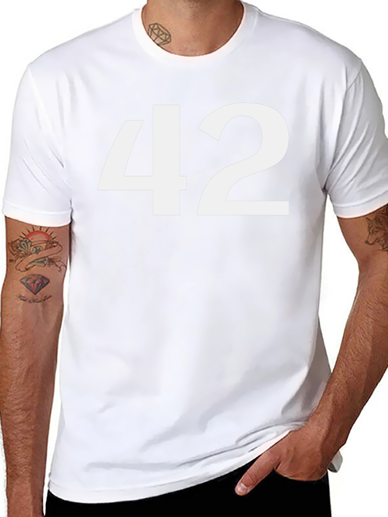 Mens 42 Graphic T-Shirt - Black