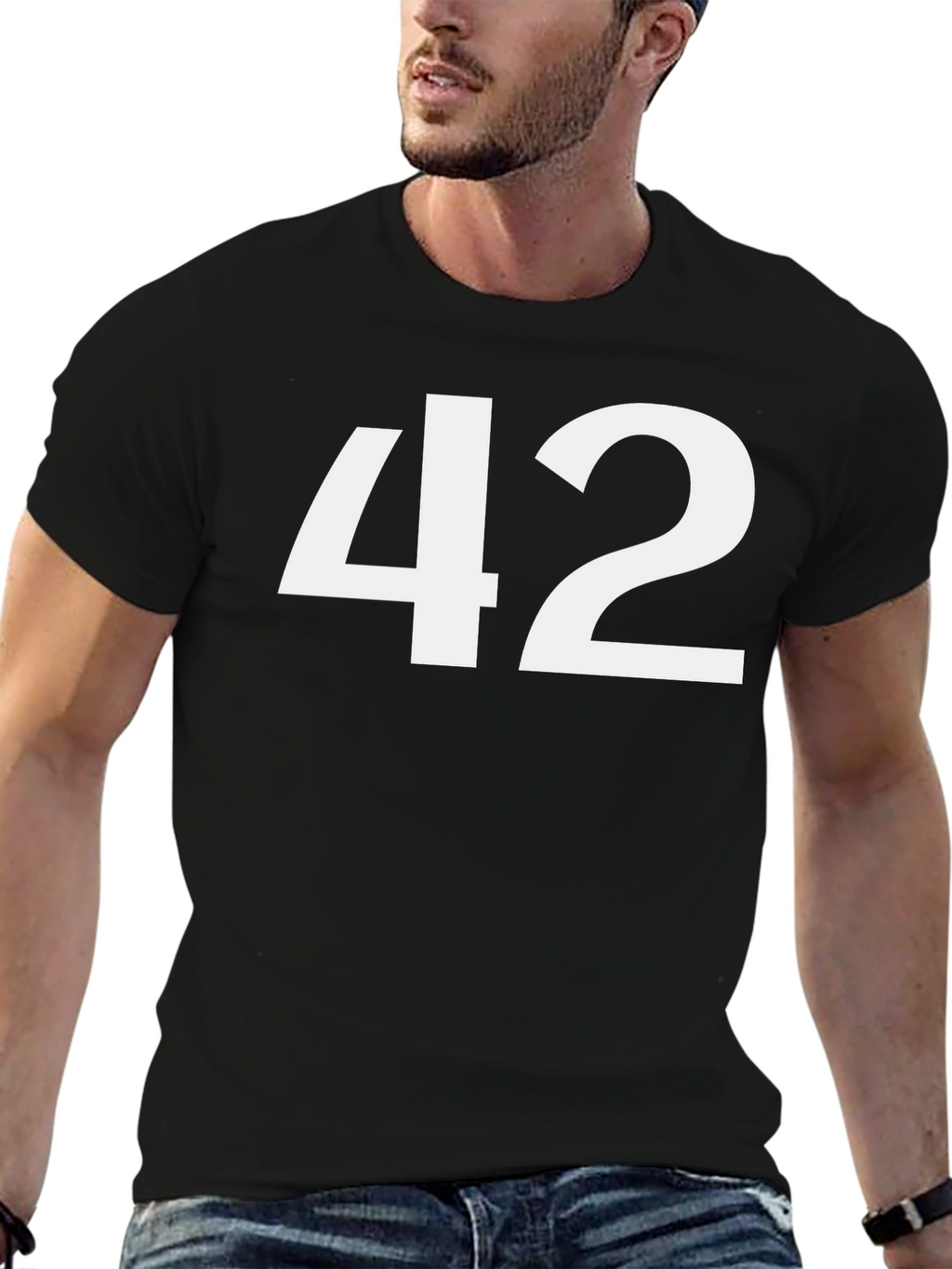 Mens 42 Graphic T-Shirt - Black