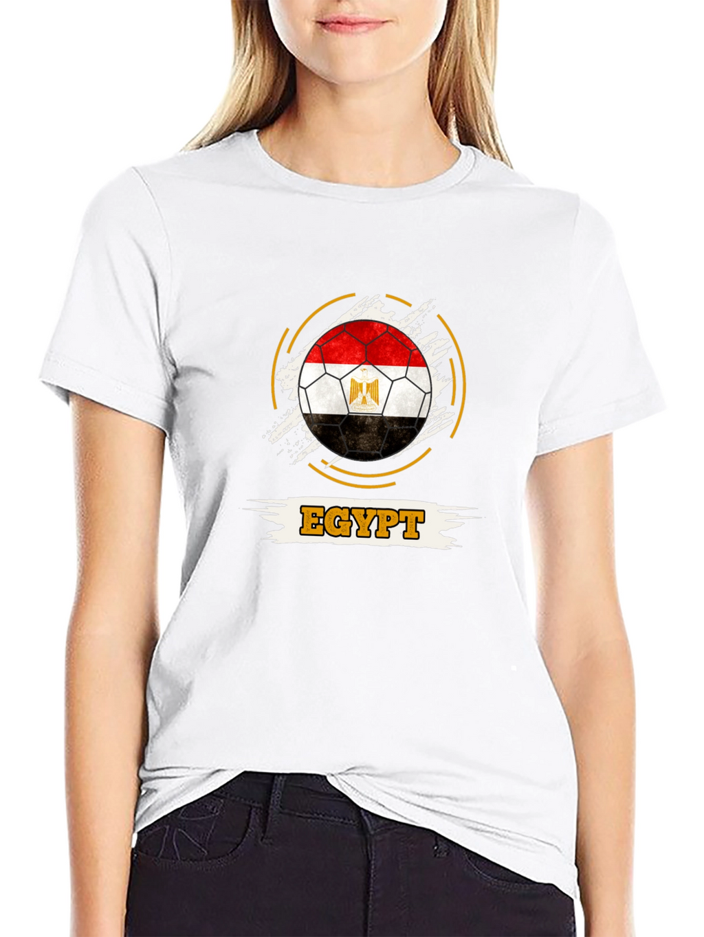 Egypt Soccer Ball Graphic T-Shirt