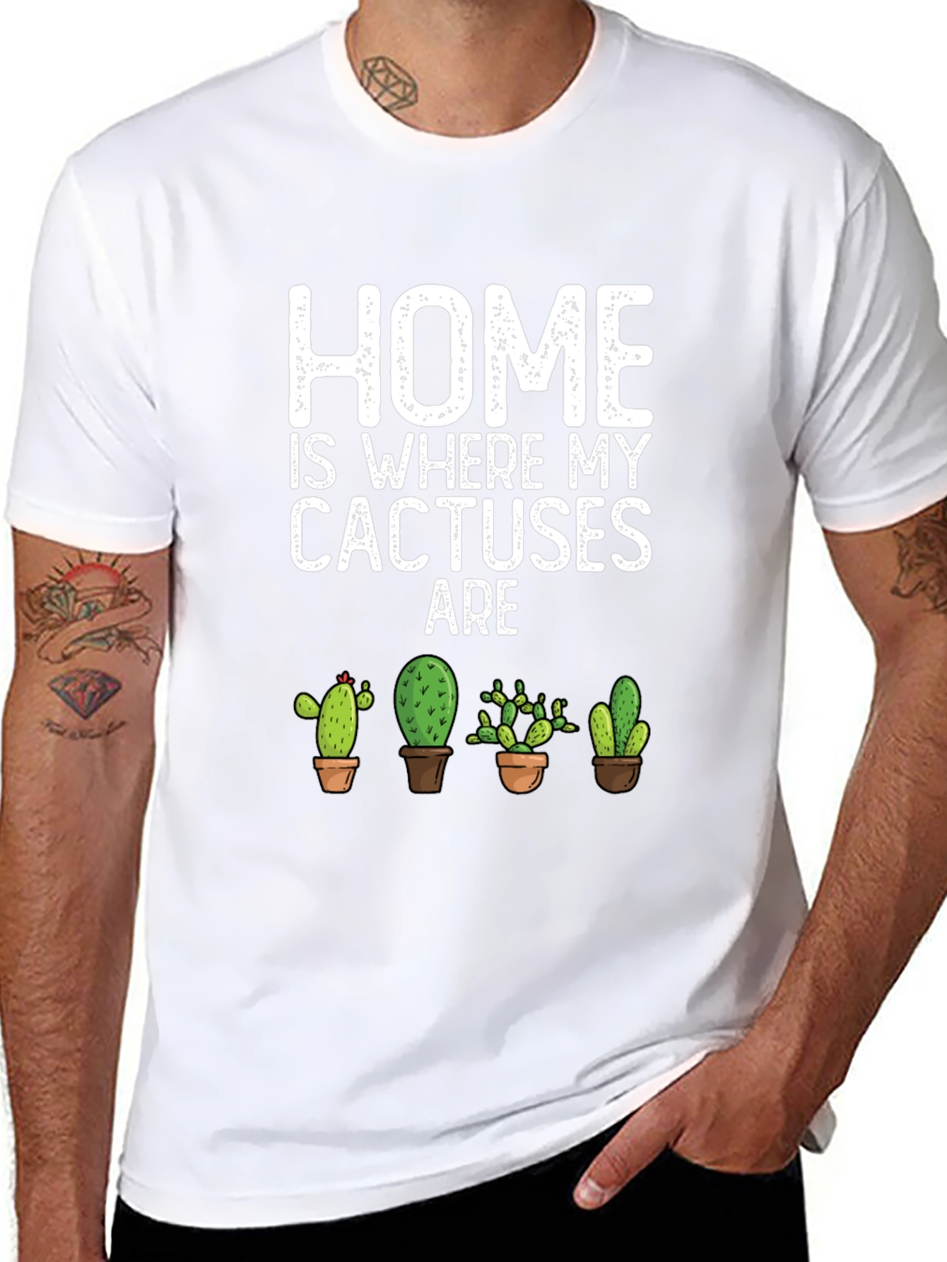 Home Is Where My Cactuses Are T-Shirt