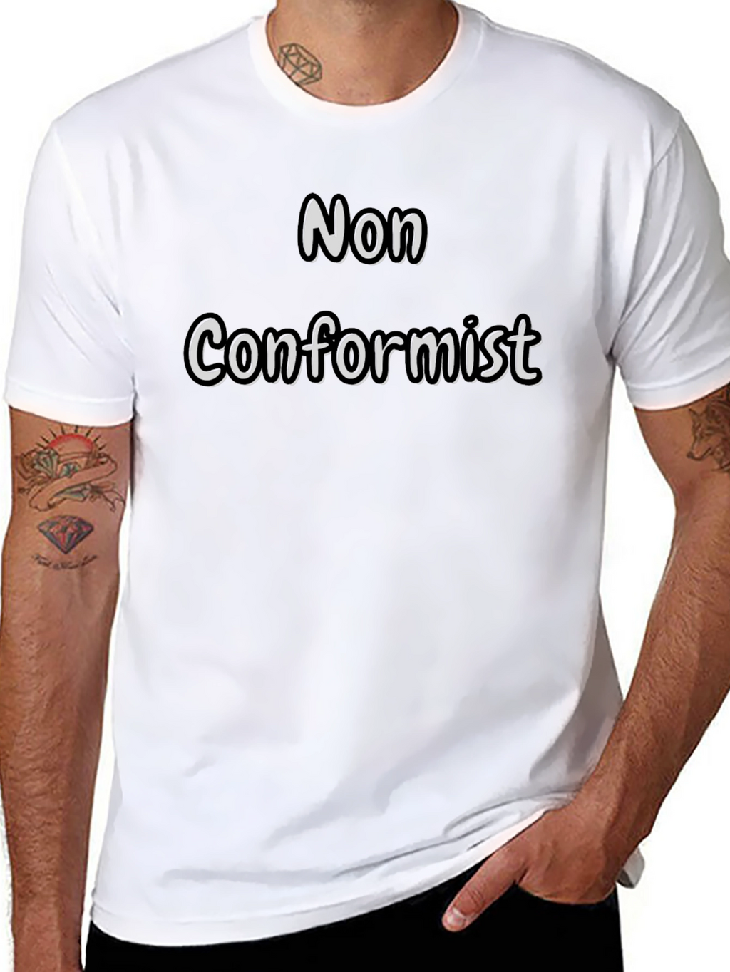 Non Conformist Graphic Tee - Black