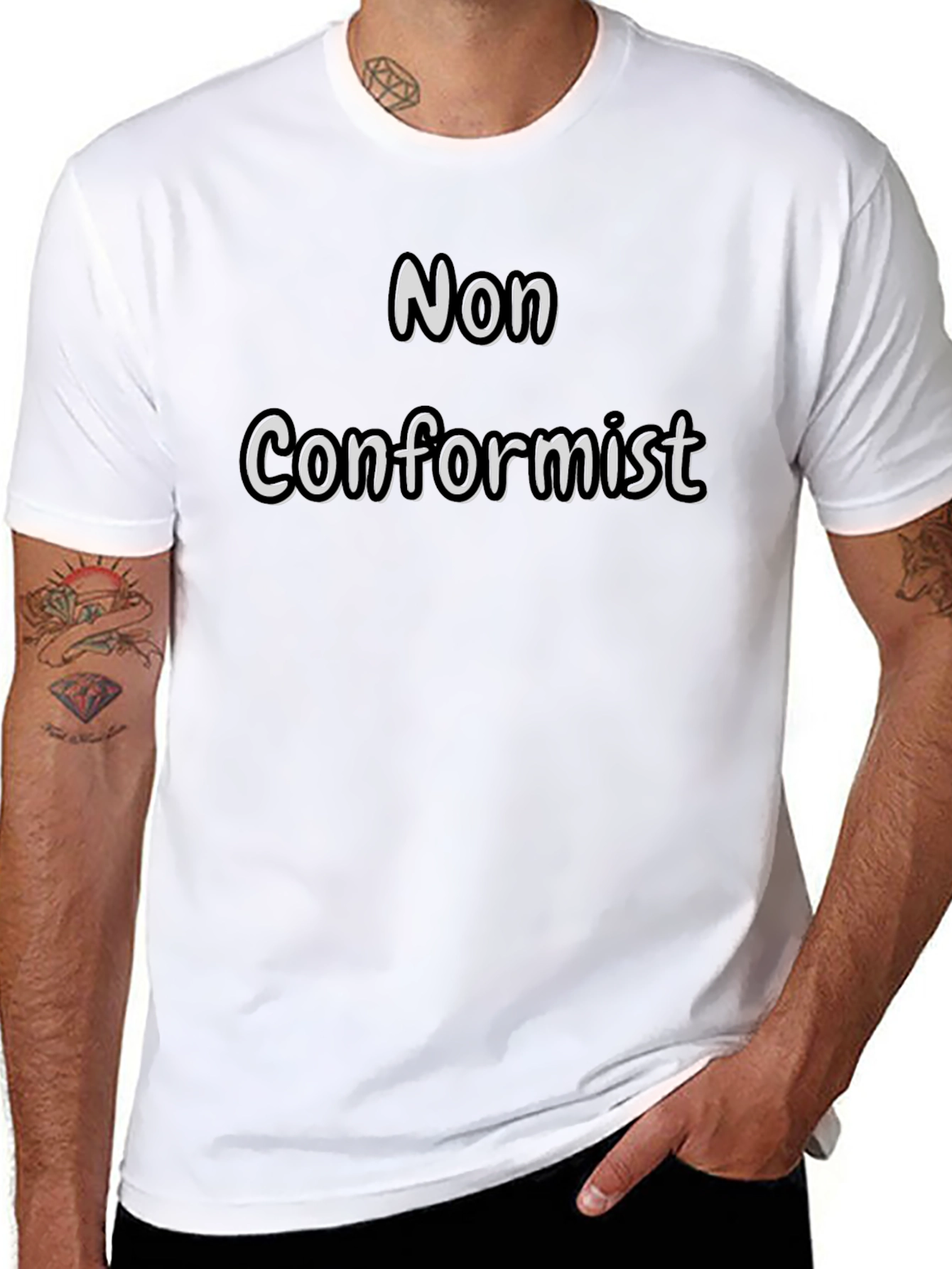 Non Conformist Graphic Tee - Black