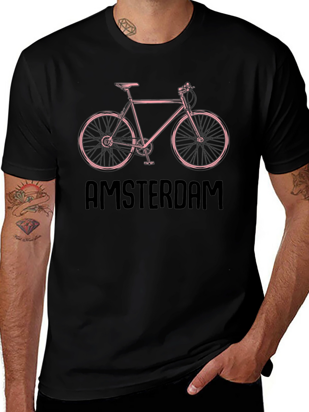 Amsterdam Bike Graphic T-Shirt - Cool City Style