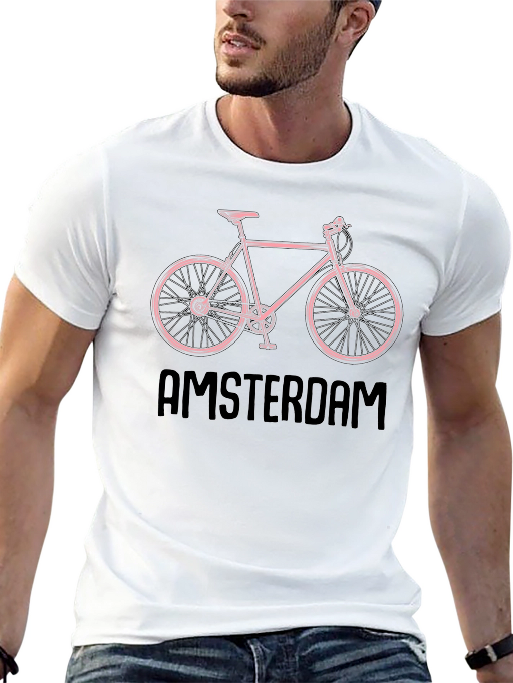 Amsterdam Bike Graphic T-Shirt - Cool City Style