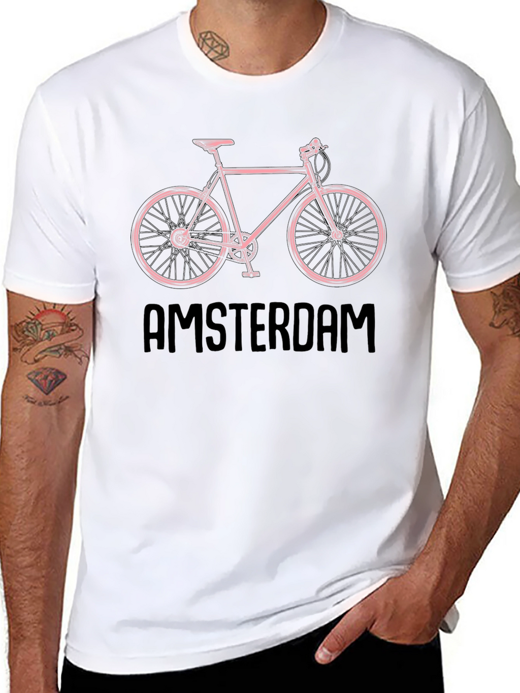 Amsterdam Bike Graphic T-Shirt - Cool City Style