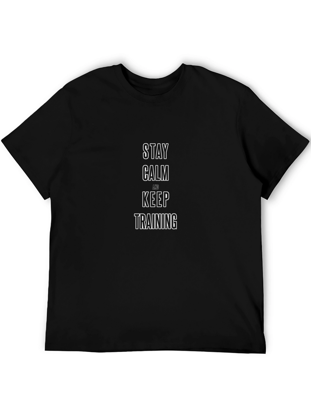 Stay Calm & Keep Training Graphic Tee - Black